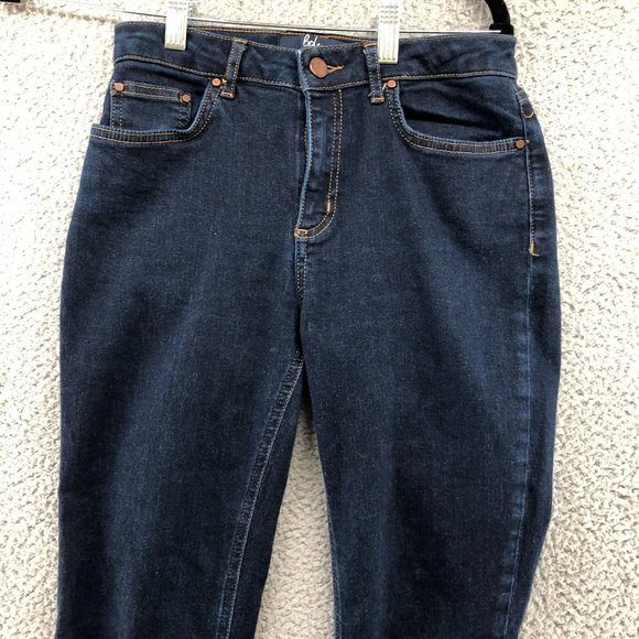 Boden Womens Trafalgar Straight Leg Jeans Size 4P Blue Dark Wash Mid Rise - Picture 4 of 12